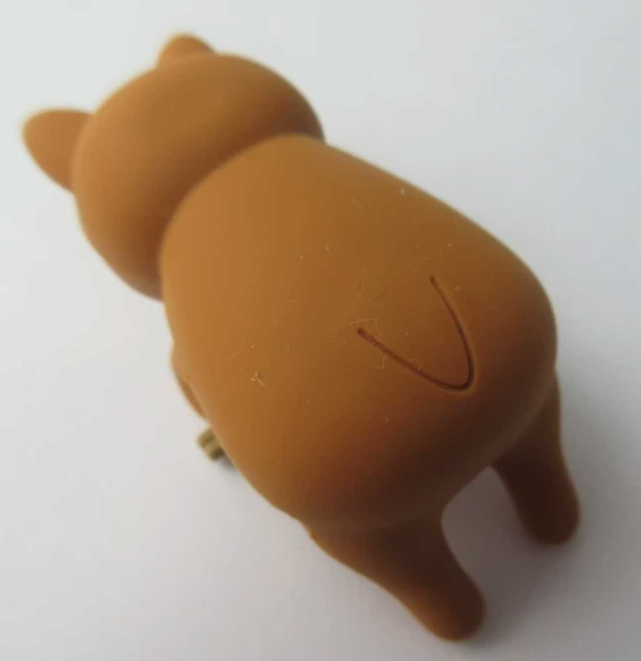 棕色獅子狗湯碗帶筷子架_6